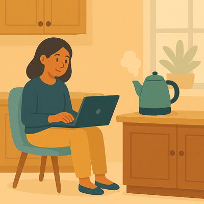 Multitasking while water boils