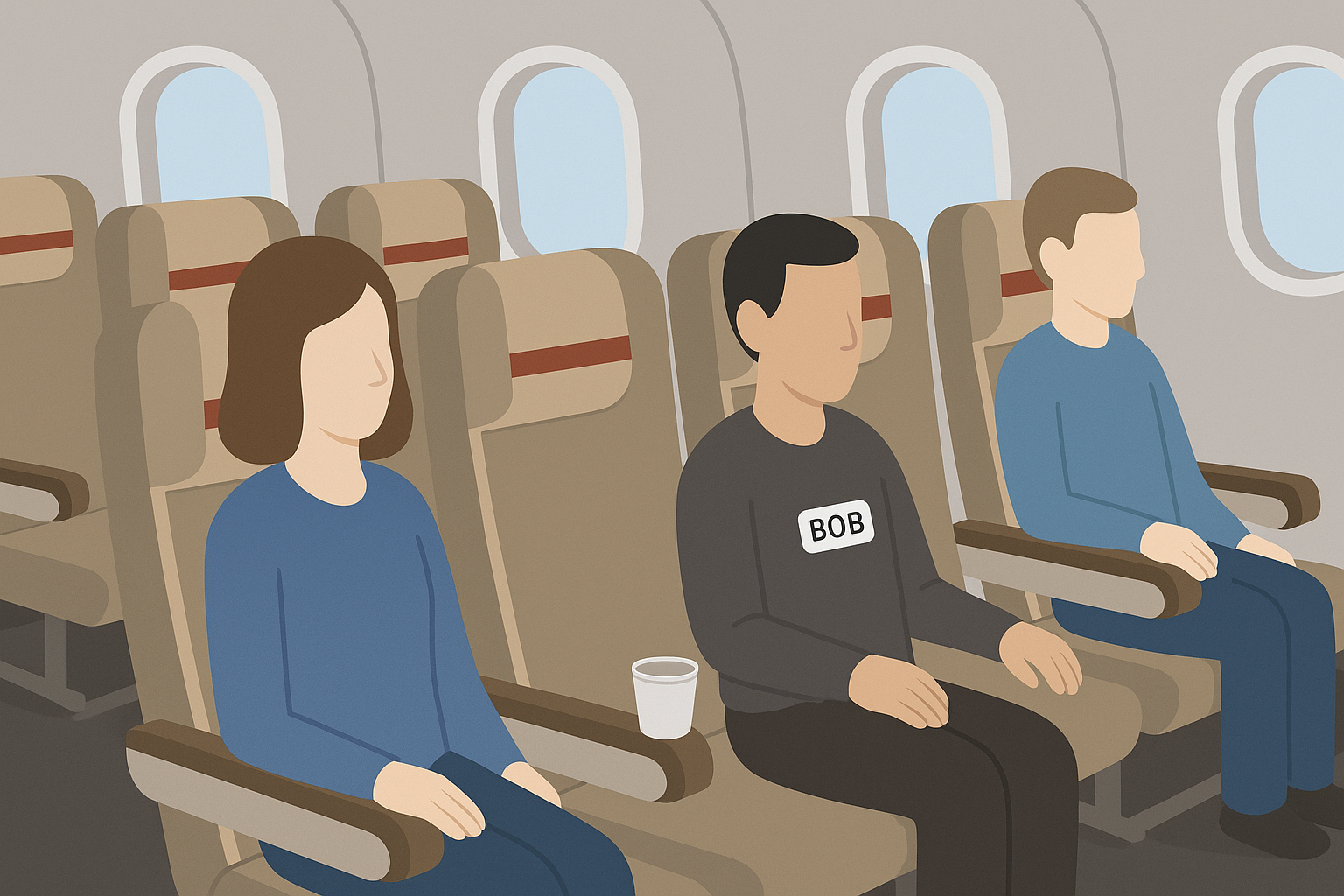 A seat map showing repeated seat icons drawn from the same template
