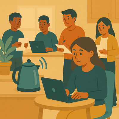 Kettle making sound to notify others nearby