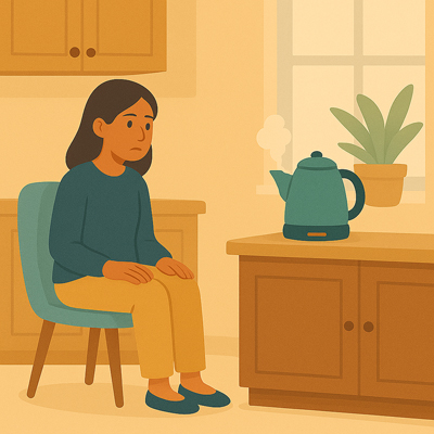 Waiting for kettle to boil